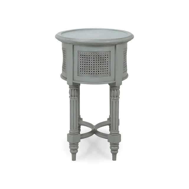 Not Yet Made - Made To Order Pair of French Provincial Painted Oval End Tables For Sale - Image 5 of 10