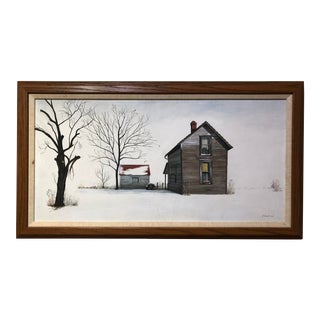 Oil Painting on Canvas Board, 1966 by J. Kock For Sale