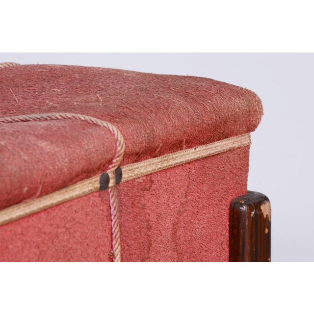 Czech Art Deco Stool in Beech, 1920s For Sale - Image 3 of 8