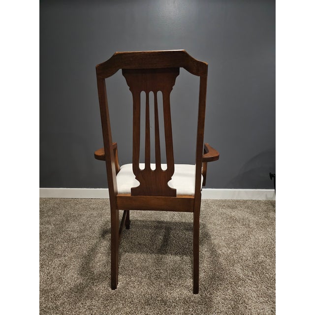 Bassett 1950s Bassett Furniture Lyre-Back Armchair For Sale - Image 4 of 7