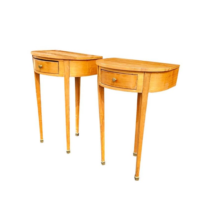 Biedermeier Cherrywood Chairs and Side Tables, Set of 4 For Sale - Image 15 of 18