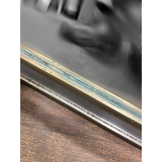 C. 1950s Mixed Metals Wall Mirror Attributed to Guy Lefevre for Maison Jansen For Sale In Boston - Image 6 of 8