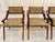 Mid-Century Modern Set of 4 Mid-Century Modern Upholstered Wood Dining Arm Chairs For Sale - Image 3 of 12