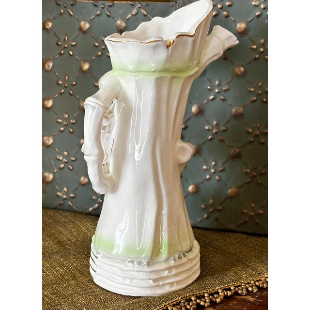 Ceramic Vintage Vase Multi-Spout Heirloom 3-D Flowers For Sale - Image 7 of 10