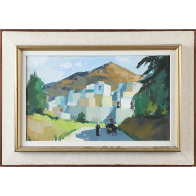 Mid-Century Modern Stig Wernheden, Bergsby, Crete, 1960s, Oil on Canvas, Framed For Sale - Image 3 of 17