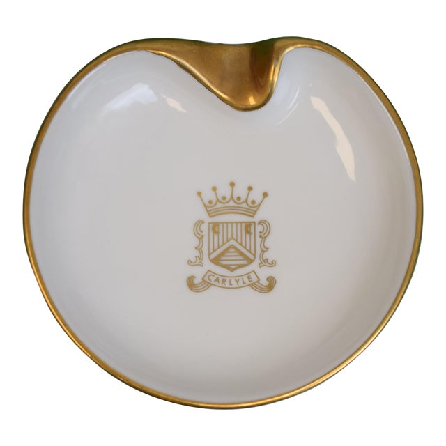 The Carlyle Hotel Gilt Ashtray For Sale
