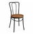 Beautifully crafted bistro style dining chair with warm toned mango wood seat and black bent iron frame. Each will vary in...