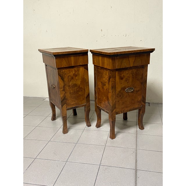 Large Art Deco Italian Bedside Tables, 1930s, Set of 2 For Sale - Image 9 of 18