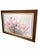 Shabby Chic Vintage Signed Pastel Floral & Butterfly Oil Painting in Wood Frame For Sale - Image 3 of 13