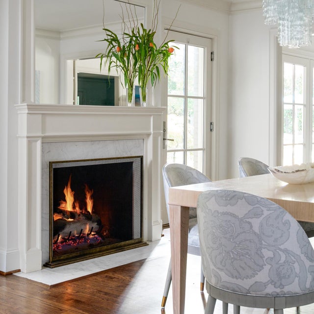 Not Yet Made - Made To Order Aged Gold August Fireplace Screen Iron For Sale - Image 5 of 12