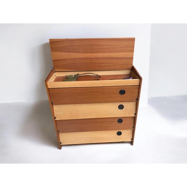 Mid-Century German Brown and Beige Shoe Cabinet, 1950s For Sale - Image 6 of 18