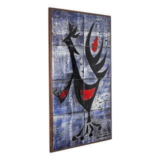 Modernist Ceramic Wall Panel by J.G. Picard, Vallauris, France, 1960s For Sale