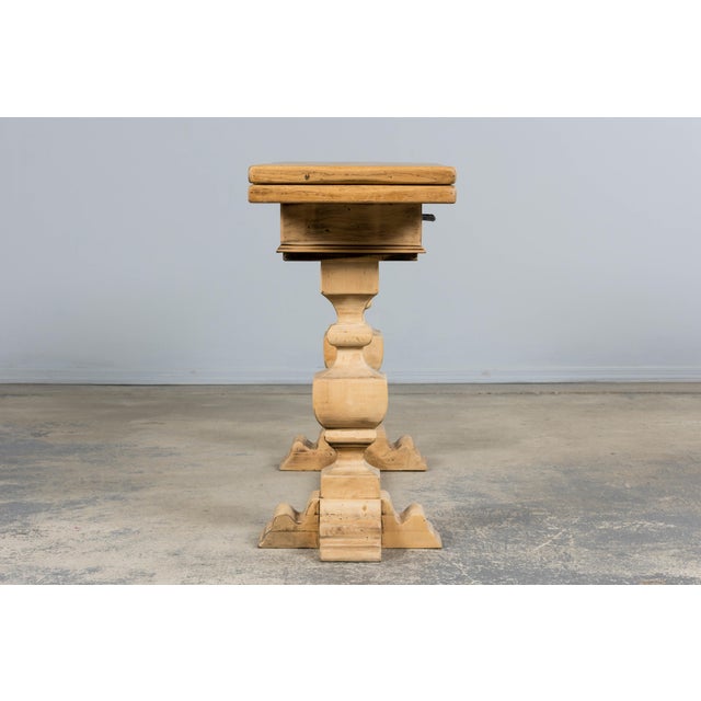 Wood Country French Louis XIII Style Bleached Mixed Wood Folding Table For Sale - Image 7 of 18