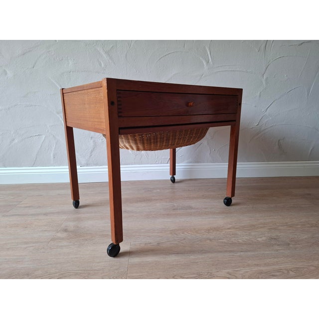 1960s Danish Sewing Trolley in Teak, 1960 For Sale - Image 5 of 7