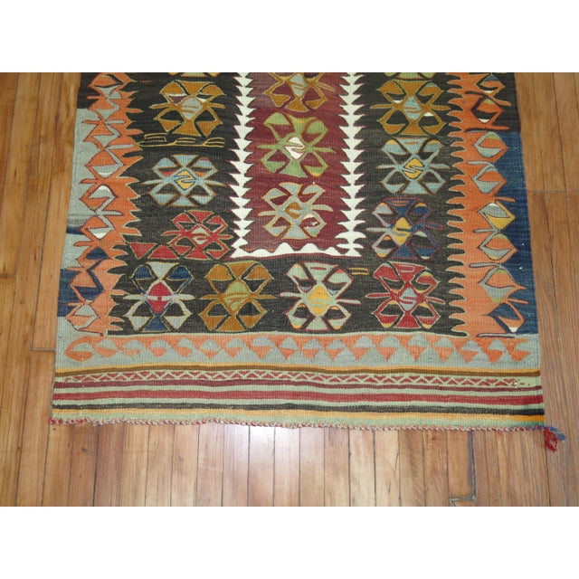 Vintage Turkish Kilim - 4'10" x 10'5" For Sale - Image 4 of 5