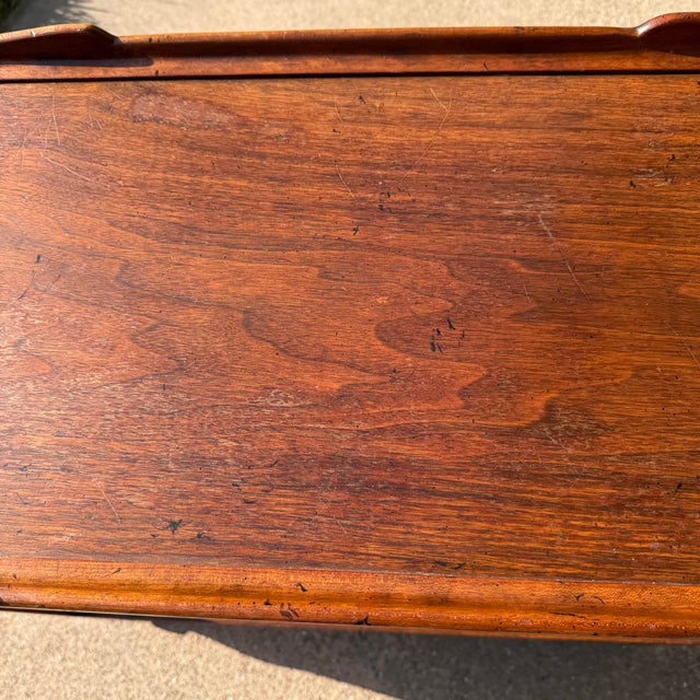 1980s Milling Road by Baker Furniture Cherry Telephone Table / Side Table With Tray Top For Sale - Image 11 of 12