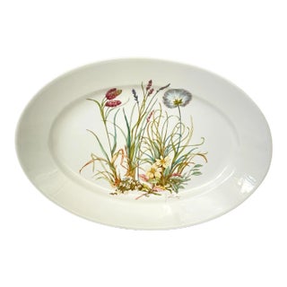 Vintage French Pilliviyt Floral Platter, Signed For Sale