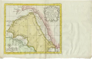 Antique Map of the Arabian Peninsula by Bellin, 1740
