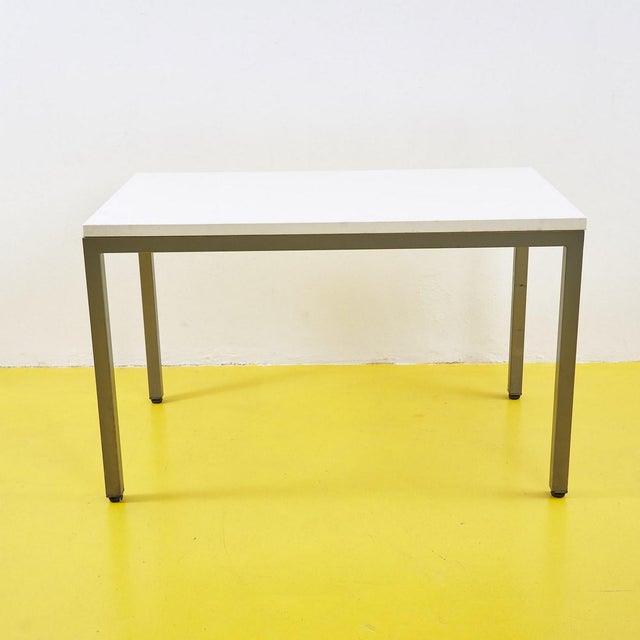 Metal Kitchen Table in Metal with White Top For Sale - Image 7 of 7