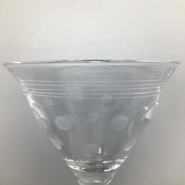 Vintage Thomas O’Brien Mid-Century Modern Blown Glass Martini Glasses - Set of 5 For Sale - Image 12 of 13