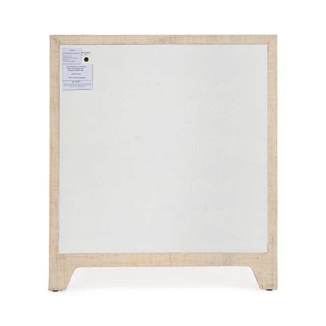 Bar Harbor Raffia 3 Drawer Nightstand, Natural For Sale In Chicago - Image 6 of 8