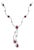 AGI Certified Natural Burma Ruby and Diamond Necklace 18 Karat White Gold For Sale