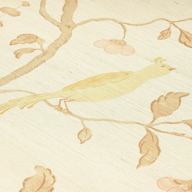 Contemporary Schumacher Wisteria Sisal Wallpaper in Amber & Rose For Sale - Image 3 of 5