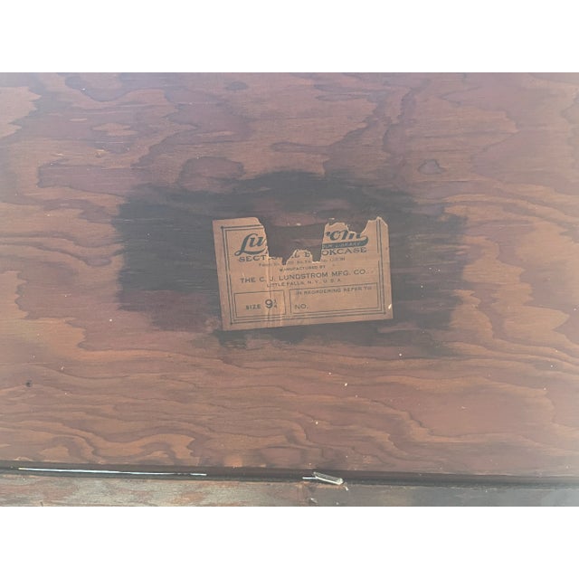 Wood Lundstrom Sectional Barrister Bookcase Early 20th Century For Sale - Image 7 of 12