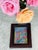 Mini abstract acrylic on paper painting from the Hedgehog Garden series by Elia, framed Nader glass.