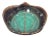 Mid-Century German Turquoise and Black Decorative Ceramic Dish For Sale