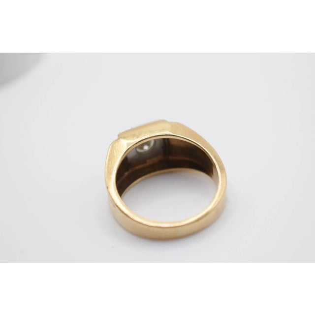 Mid 20th Century Mid 20th Century Men's Gold Diamond Ring, Size 8.25 For Sale - Image 5 of 8