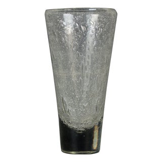 Vintage Hand-Crafted Murano Glass Vase, Italy, 1970s For Sale