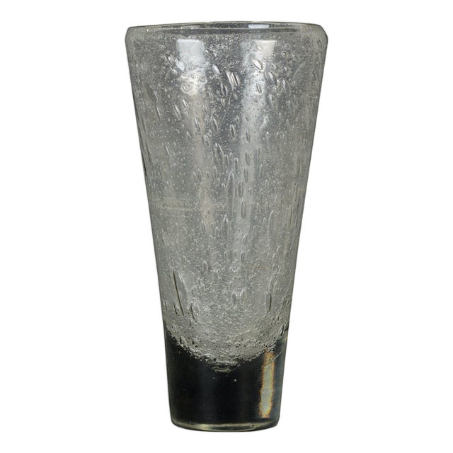 Vintage Hand-Crafted Murano Glass Vase, Italy, 1970s For Sale