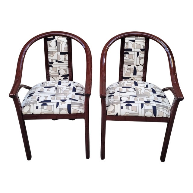 Art Deco Chairs Upholstered in Euphoria Cubista, Misia Paris, France, 1970s, Set of 4 For Sale