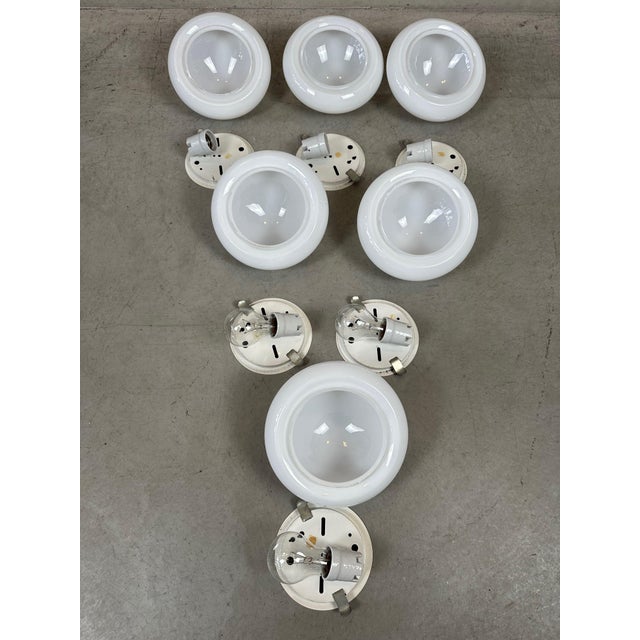 Vintage Opaline Ceiling Lamp from Philips, 1970s For Sale - Image 9 of 10