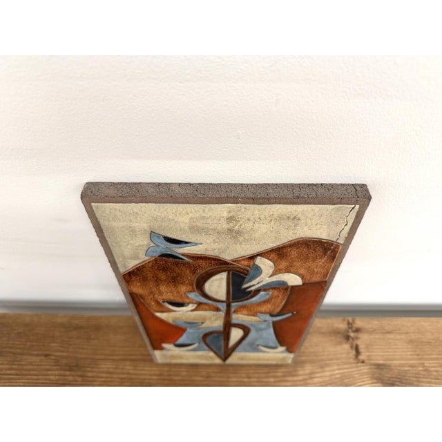 Decorative Wall Panel in Glazed Stoneware, 1970s For Sale - Image 3 of 13