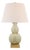 Chapman & Myers by Visual Comfort Signature Gourd Form Small Table Lamp in Tea Stain with Linen Shade For Sale