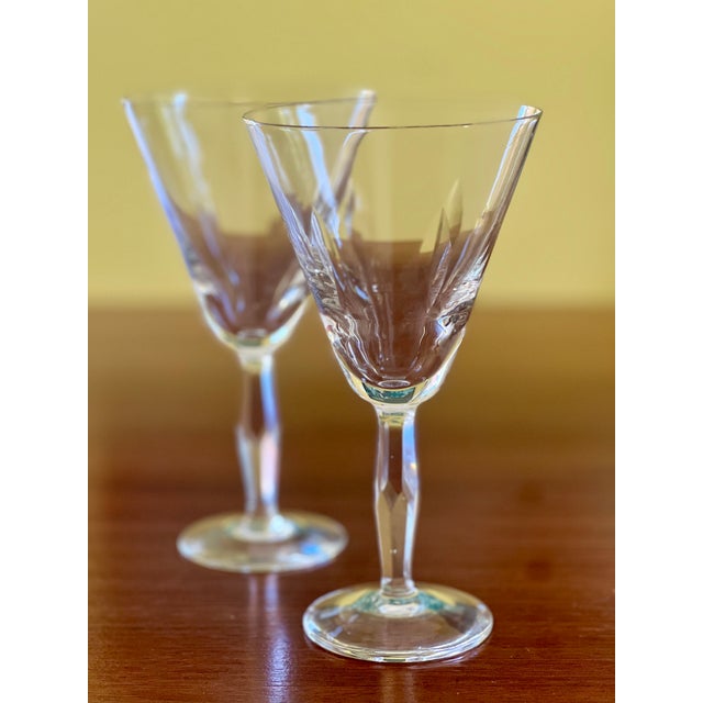 Mid-Century Modern Vintage Waterford Crystal "Sheila" Wine Hock Glasses - Pair For Sale - Image 3 of 4