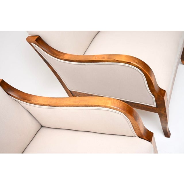 Antique Swedish Satin Birch Armchairs, 1900, Set of 2 For Sale - Image 9 of 11