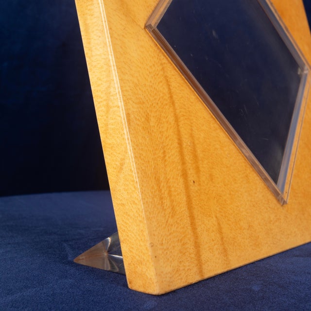 Vintage Natural Parchment and Acrylic Glass Photo Frame by Giorgio Tura for Tura Milano, 1980 For Sale - Image 13 of 17
