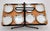 Mid-Century Modern Rare Set of MCM Serving Plates and Wood Carry Holder Set of 9 For Sale - Image 3 of 12