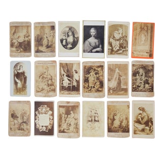 Antique Collection Grand Tour Portrait Art Photographs - Set of 18 For Sale