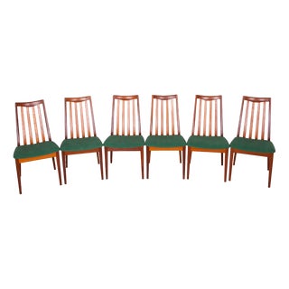 Fabric and Teak Dining Chairs by Leslie Dandy for G-Plan, 1960s, Set of 6 For Sale