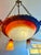 Antique French Art Nouveau Glass Chandelier by Schneider, 1915 For Sale - Image 3 of 8