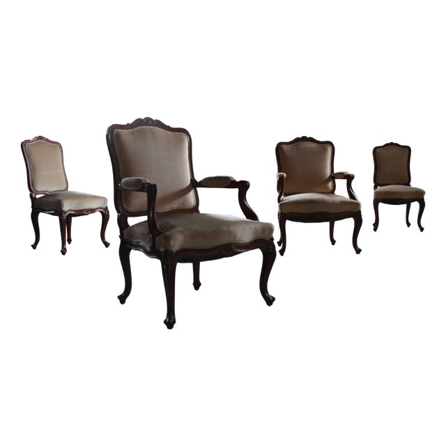 Vintage Antique Chairs, 1900s, Set of 4 For Sale