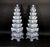 Blue and White Porcelain Tulipière Flower Pyramids in the Dutch Delft Style, Pair Chinese, Modern Each of these tulipières...