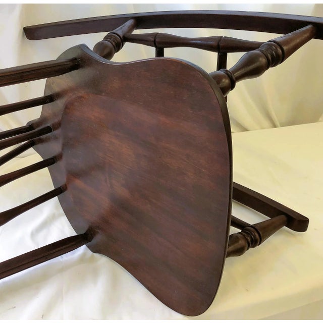 Wood Vintage Early 20th Century Windsor Style Childs Rocking Chair For Sale - Image 7 of 10