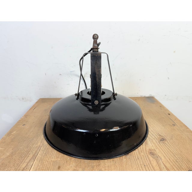 French Industrial Black Enamel Pendant Lamp from Mazda, 1960s For Sale - Image 18 of 18