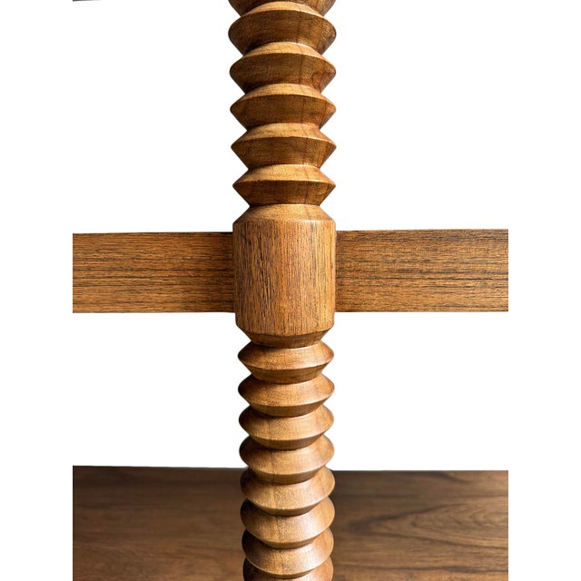 Carved Spindle Wood Bookcase For Sale - Image 9 of 11