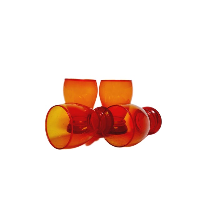 Postmodern Postmodern Juice Set from Barbara Glassworks, Poland, 1970s, Set of 4 For Sale - Image 3 of 10